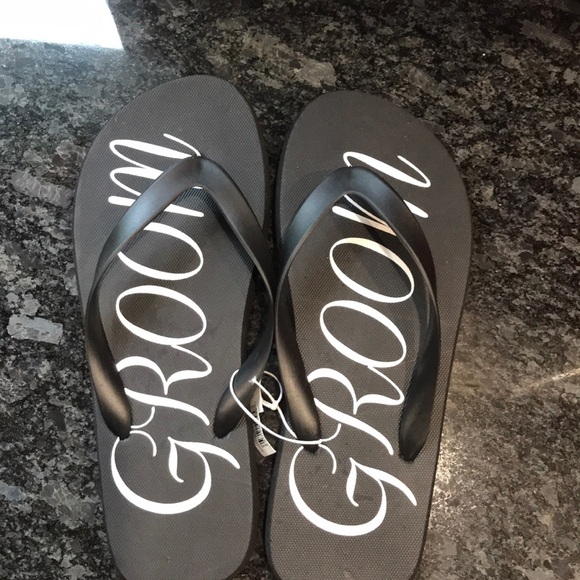 groom flip flops